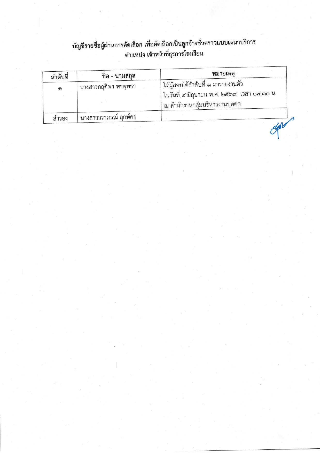 690528 ประกาศผลธุรการ page 0002